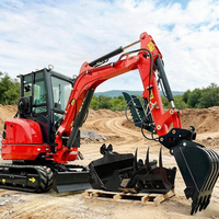 Mini-excavatrice sur chenilles Rongyixin HT10 pour moteur 1,2 tonne, composants hydrauliques Eaton, capacité de godet 0,025 m³, garantie 1 an