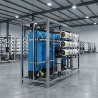 Usine de traitement et de purification d'eau par osmose inverse UF conteneurisée 20~300T/D