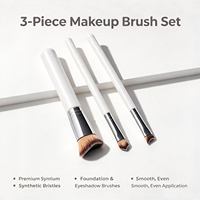 Set Kuas Makeup 3pcs Berkualitas Tinggi - Kuas Blending Kuas Makeup Alat Makeup Kuas Multifungsi Mendukung Logo Kustom