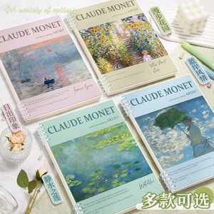 Cuaderno de hojas sueltas retro con diseño de pintura al óleo, superventas, con cubierta de alta calidad para hojas sueltas B5 y A4, ideal para colección. - Product Image 1