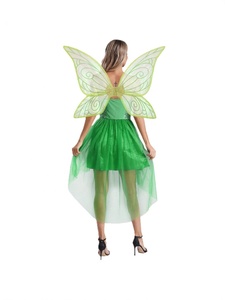 2026 Womens Halloween Fairy Costume Cosplay Dress With Elf <strong>Wings</strong> Playful Sprite Outfit for Role Play Party Dress up - Product Image 2