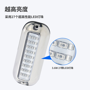 Led Boat <b>Light</b> Stainless Steel 316 Red 12V 30V <b>Pool</b> Waterproof Ip68 Durable - Product Image 2