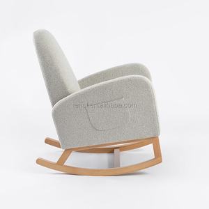 Fauteuil à bascule portable de style européen avec structure en bois pour la maison, le bureau et le salon - Product Image 3