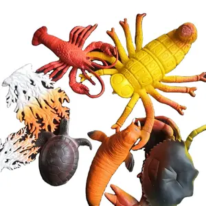 PVCプラスチック野生動物おもちゃセットシミュレーション海洋動物人形子供の認知おもちゃ