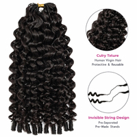 Extensions de cheveux humains 100% Remy indiens non traités, double trame, pré-séparées, sans nœuds, pour crochet