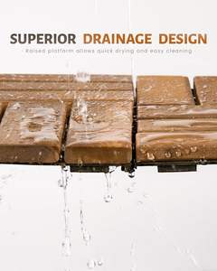 2025 New Arrivals 12 Slats Carbonized Pine Interlocking Patio Deck <b>Tiles</b> for Outdoor Wood Floor <b>Covering</b> - Product Image 6