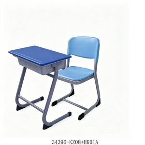 Adjustable Height School Desk And <b>Chair</b> With Blue Top And Metal Frame For Child Use Model 34396-KZ08 - Product Image 6