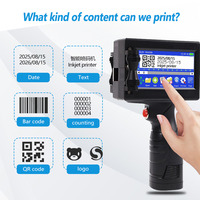 Impresora de Inyección de Tinta Portátil Manual con Pantalla Táctil Multi-idioma, Tanque de Tinta Recargable, para Cartón de Huevos Flexible, Plástico y Acero, con Fecha de Caducidad