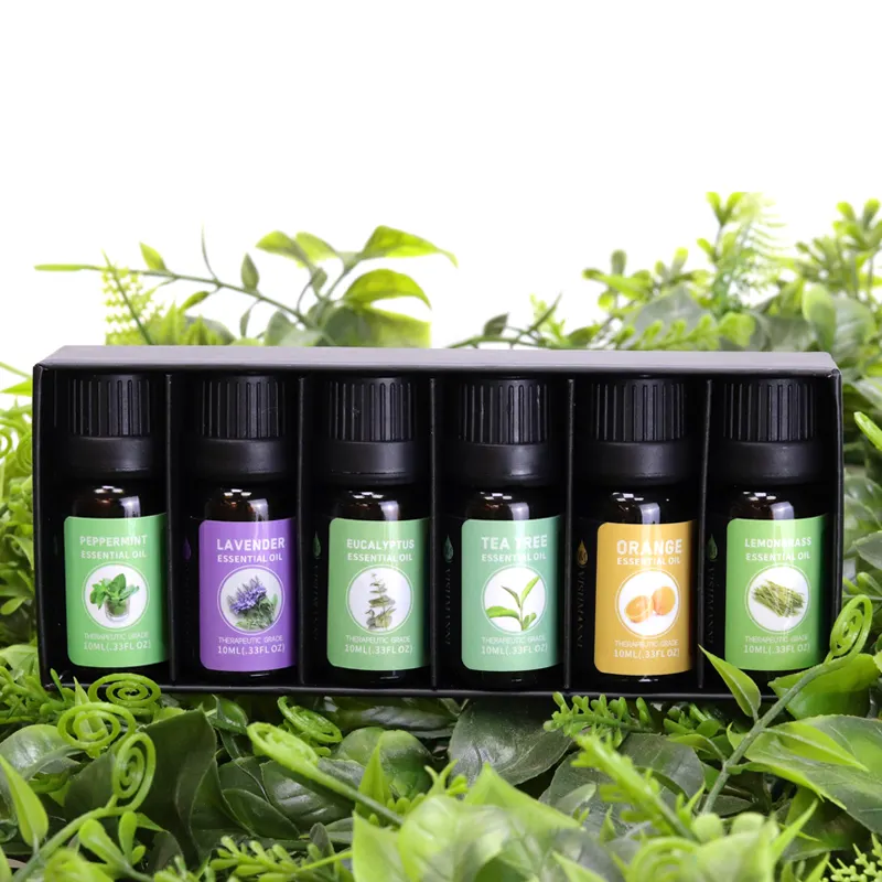 New design Customized Label Beauty Face Aroma Massage Essential Oil Kit Set 6-pack