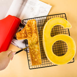 <span class=keywords><strong>Besafe</strong></span> DIY 3D hecho a mano rojo cumpleaños silicona número pastel molde hornear moldes de silicona para números de cumpleaños - Product Image 4