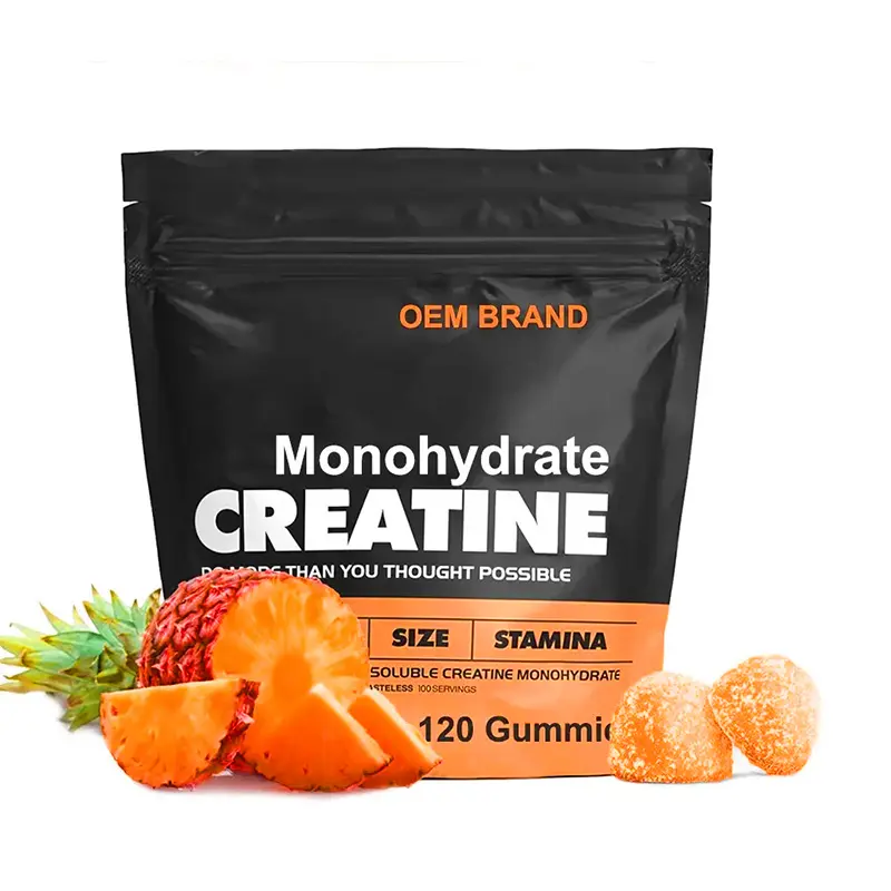 ผลิตภัณฑ์เสริมอาหารลูกอม Creatine monohydrate ขนาด5กรัมต่อการให้บริการเพิ่มกล้ามเนื้อสำหรับผู้ชายผู้หญิงฉลากส่วนตัวน้ำตาลต่ำ