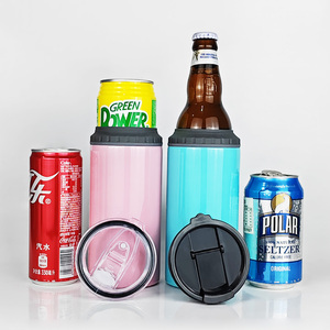 Refroidisseur de canettes et de vin isotherme en acier inoxydable de qualité alimentaire, style américain, pour camping, avec logo personnalisé par sublimation, 12oz/16oz - Product Image 1