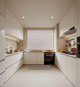 Mininalist Kitchen Closets Customized Kitchen <b>Cabinets</b> Simple Style Kitchen Furniture Sets with Multi-functional Accessories - Product Image 4