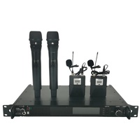 Microphone sans fil double canal True Diversity ANX4 avec kit micro-cravate sans fil UHF S58 AD1 pour performance scénique