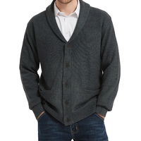 2024 haute qualité hommes Cardigan pull couleur unie conception Simple tricoté pour automne hiver voyage affaires mode chaud revers