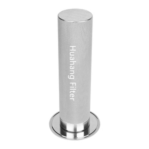 Cartucho de filtro de agua industrial líquido de cilindro de polvo de titanio sinterizado de Venta caliente con conexión roscada/brida - Product Image 1