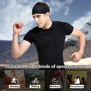 Tiara de cabeça para corrida masculina, tiara para esportes, corrida, ciclismo, basquete, yoga, treino fitness, elástica, unissex