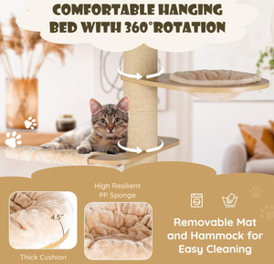 Tour à 6 niveaux multi-étages avec hamacs et paniers suspendus pour animaux de compagnie - Product Image 2