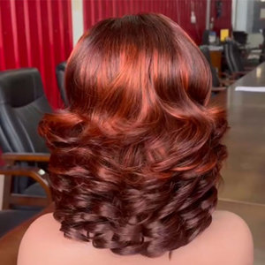 Bouncy xoăn FUMI đôi rút ra tóc giả mật độ 250 14A tóc giả tóc con người - Product Image 5