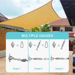 Mái hiên tập tin đính kèm thiết lập, Heavy Duty <span class=keywords><strong>Sun</strong></span> <span class=keywords><strong>Shade</strong></span> Sail thép không gỉ phần cứng Kit cho vườn tam giác và vuông, sửa chữa phụ kiện - Product Image 6