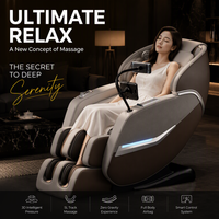 Fauteuil de massage de luxe à prix d'usine avec airbags intégraux, trajectoire SL, thérapie thermique et massage Shiatsu pour le bien-être au bureau