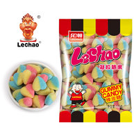 Bulk verpakking gummy snoepjes mix fruit smaak suikergecoate hartvormige halal zure zoete gummy snoepjes