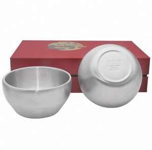 Bol mat en acier inoxydable 304 anti-brûlure pour la maison: sensation givrée, antidérapant et anti-chute en option pour une personne taille familiale - Product Image 4