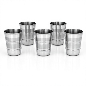 Stainless Steel Classic Style Tumbler <b>Cup</b> Screw-On Cap <b>Reusable</b> Dishwasher Safe Drinking Glass for Home Kitchen Commercial Use - Product Image 1