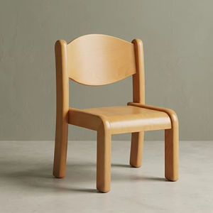 Silla Infantil Montessori de Madera para Guardería o Centro de Cuidado Infantil, Estructura Fija de Madera de Haya, Asiento de Alta Calidad para Niños - Product Image 1