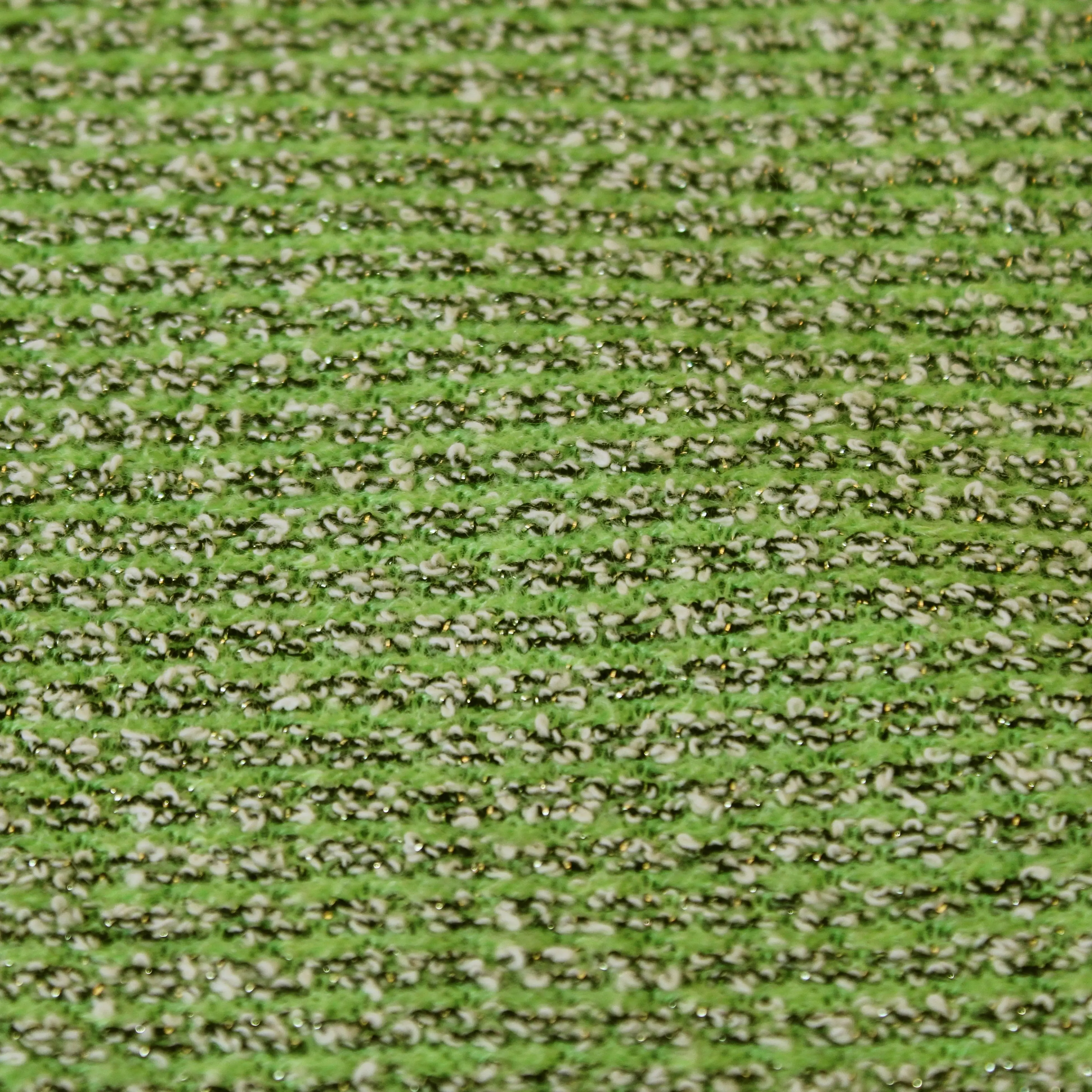 2024 nueva llegada diseño de moda caliente Primavera Verano verde peso ligero algodón hilo brillante bucle Tweed tela para traje vestido