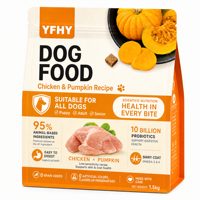 Pochette d'emballage personnalisée pour aliments pour chiens, format stand-up, 1,5 kg |   Sac refermable en aluminium haute barrière pour aliments secs pour animaux de compagnie