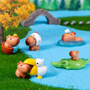 Figuras de Resina de Capibara, Miniaturas de Animales, Adornos para Decoración de Paisajes, Accesorios para Manualidades - Product Image 2