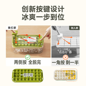 Ice Cube Mold 64 Grids Double Layer Food Grade Silicone One Click Release Summer Cooling - Product Image 4