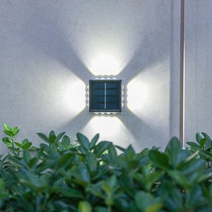 Lampes solaires de jardin à 10/12/16 LED, lampes murales LED étanches, lampes solaires d'extérieur pour clôture de patio - Product Image 2
