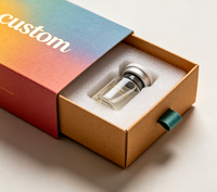 Boîte cadeau magnétique imperméable avec impression personnalisée, flacon en verre de 3 ml, taille et forme personnalisables, OEM/ODM