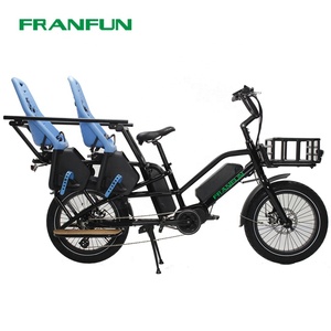 Bicicleta Familiar de Lujo para Madre e Hijo, Asiento Largo, 140 km de Autonomía, 2 Baterías, Modelo FH-LM4 - Product Image 1