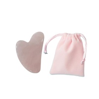 Outil facial Gua Sha en quartz rose Teenyear avec fonction musicale - Massage anti-âge par grattage pour le visage, pierre de Guasha en cristal rose