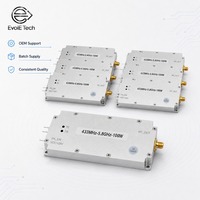 Módulo Amplificador de Potencia RF GaN Multibanda de Alta Potencia y Alta Eficiencia, 100W, Ultra Bajo Ruido, 433MHz-5.8GHz, DC28V, Pin RF