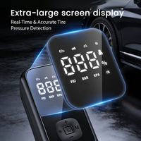 Fast Accurate Digital ABS Multifunctional FCC Certified Air Pump Portable Tire Inflator Automatic Shut 150PSI Emergency Light