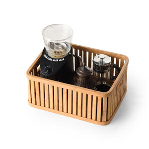 Best Quality Bamboo <b>Rectangle</b> Daily <b>Storage</b> <b>Basket</b> with Handles for Toy and Sundries <b>Storage</b> - Product Image 6