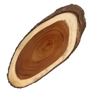 Acacia Tree Bark Wood Chopping Board Natural Tree Stump Creative Serving Tools Irregular Shape Wood Cutting Block