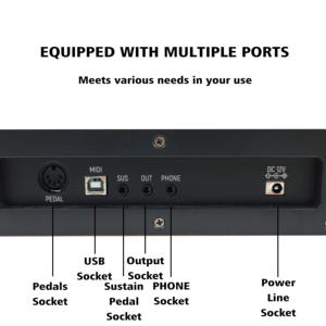 Piano numérique portable Beisite S-183, prix d'usine, <span class=keywords><strong>clavier</strong></span> professionnel 88 touches, son de rêve français, rechargeable avec étui - Product Image 4