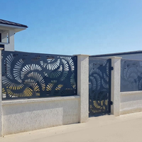 Panneau de clôture en aluminium découpé au laser pour jardin, avec treillis perforé et design de portail principal en métal, pour une intimité accrue