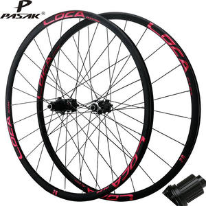Roues Clincher en Alliage d'Aluminium PASAK MTB 24H Draw 4 Roulements Moyeu Frein à Disque Logo Réfléchissant 12SPEED <span class=keywords><strong>Micro</strong></span> <span class=keywords><strong>Spline</strong></span>(MS) Pliable - Product Image 2
