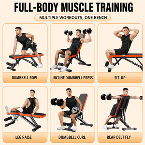 ม้านั่งยกน้ำหนักคุณภาพสูง CZFIT สำหรับยิมที่บ้าน ปรับระดับได้ พับเก็บได้ รับน้ำหนักได้ 660 ปอนด์ ม้านั่งออกกำลังกายอเนกประสงค์ สำหรับการยกน้ำหนักและซิทอัพ - Product Image 5