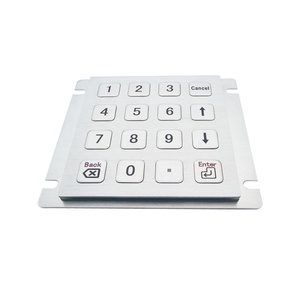 Clavier <span class=keywords><strong>numérique</strong></span> USB métallique étanche et anti-vandalisme à 16 touches personnalisé en acier inoxydable pour contrô<span class=keywords><strong>le</strong></span> d'accès, casiers à colis et armoires (vente en gros) - Product Image 2