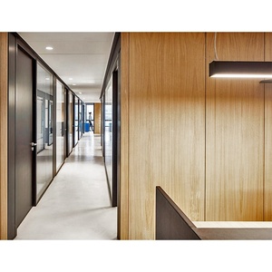 Nội Thất Văn Phòng Bằng Gỗ Demountable Tường Phân Vùng Demountable Glass Rắn Tường Phân Vùng Hệ Thống - Product Image 1