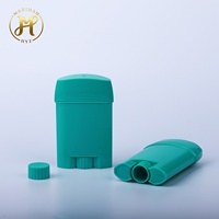 Conteneur de déodorant vide personnalisable de 60 g, ovale, en plastique PP, rechargeable, avec bouchon à vis, ouverture facile, emballage personnalisé, couleur personnalisée