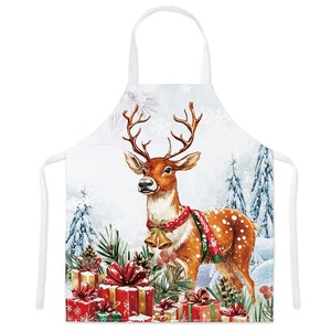Delantales de Cocina Navideños, Ideales como Regalo para <span class=keywords><strong>Adultos</strong></span> y Niños, Delantal de Cocina con Estampado de Dibujos Animados, Transpirable y Antimanchas - Product Image 6