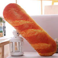 Coussins en peluche 3D en forme de pain au beurre et de pains variés